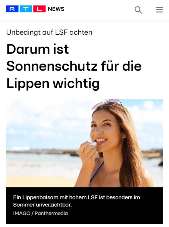 dr steinkraus presse rtl sonnenschutz lippen